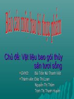 Bài thuyết trình: Thủy sản đông lạnh doc
