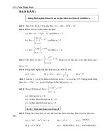 Dạng toán: Dùng định nghĩa khảo sát sự có đạo hàm của hàm số tại điểm x0 doc