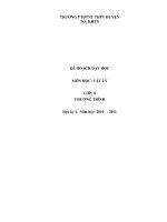 Kế hoạch dạy học môn Vật lý lớp 8 - học kỳ 1 doc