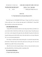 Mẫu BÁO CÁO về việc Thực hiện đảm bảo an toàn giao thông pptx