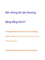 Nói những lời yêu thương bằng tiếng Anh!!! pps