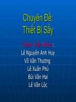 Tiểu luận chuyên đề thiết bị sấy