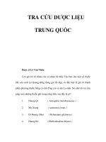 TRA CỨU DƯỢC LIỆU TRUNG QUỐC ppsx