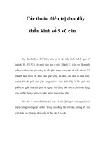 Các thuốc điều trị đau dây thần kinh số 5 vô căn docx