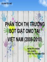 PHÂN TÍCH THỊ TRƯỜNG BỘT GIẶT OMO TẠI VIỆT NAM (2008-2010) pdf