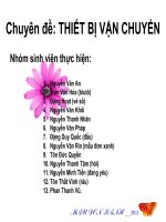 Tiểu luận THIẾT bị vận CHUYỂN