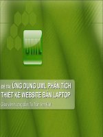ỨNG DỤNG UML PHÂN TÍCH THIẾT KẾ WEBSITE BÁN LAPTOP doc