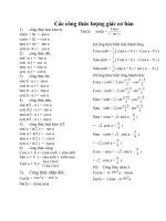Các công thức lượng giác cơ bản pptx