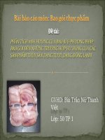 Đề tài: Phân tích ảnh hưởng của bao bì và phương pháp bao gói đến những trường hợp hư hỏng của thủy sản ppt