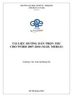 Trộn thư và văn bản trong Microsoft Word