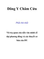Đông Y Châm Cứu - Vũ trụ quan của nền văn minh cổ đại phương đông và các thuyết cơ bản của ĐY pdf