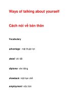 Ways of talking about yourself docx