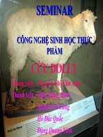 Tiểu luận công nghệ sinh học thực phẩm cừu DOLLY