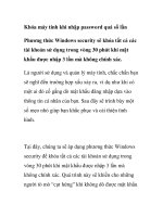 Khóa máy tính khi nhập password quá số lần ppsx