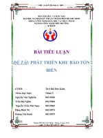 Đề tài: Phát triển khu bảo tồn biển pdf