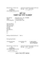 THuyết Minh Đồ Án Tốt NGhiệp : LẬP QUY TRÌNH CÔNG NGHỆ GIA CÔNG  MŨI DOA MÁY  25 H7