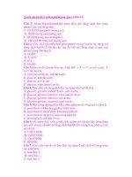 Các câu hỏi trắc nghiệm hữu cơ phần 6 docx