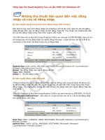 Tổng hợp thủ thuật Registry hay và cần thiết cho Windows XP - Phần 1 pdf