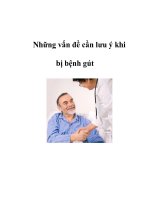 Những vấn đề cần lưu ý khi bị bệnh gút docx