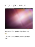 Hướng dẫn cài đặt Ubuntu 10.10 Live CD ppt