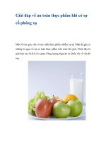 Giải đáp về an toàn thực phẩm khi có sự cố phóng xạ pptx