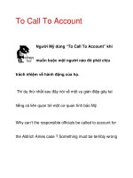 To Call To Account doc
