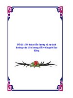 Đề tài Kế toán tiền lương và sự ảnh hưởng của tiền lương đối với người lao động