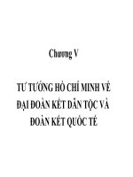 Chương V TƯ TƯỞNG HỒ CHÍ MINH VỀ ĐẠI ĐOÀN KẾT DÂN TỘC VÀ ĐOÀN KẾT QUỐC TẾ pps