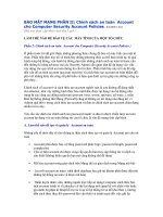 BẢO MẬT MẠNG PHẦN II: Chính sách an toàn Account cho Computer Security Account Policies docx