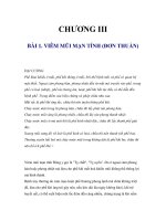 Bệnh Ngũ Quan - Chương III - BÀI 1. VIÊM MŨI MẠN TÍNH (ĐƠN THUẦN) pps