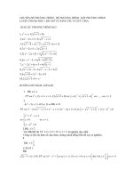 CHUYÊN ĐỀ PHƯƠNG TRÌNH VÔ TỶ CÓ LỜI GIẢI. ppt