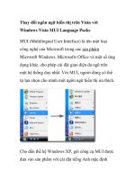 Thay đổi ngôn ngữ hiển thị trên Vista với Windows Vista potx