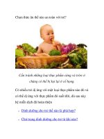 Chọn thức ăn thế nào an toàn với trẻ? pptx