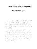 Kem chống nắng sử dụng thế nào cho hiệu quả? doc