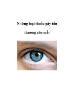 Những loại thuốc gây tổn thương cho mắt pptx