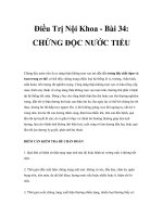 Điều Trị Nội Khoa - Bài 34: CHỨNG ĐỘC NƯỚC TIỂU docx