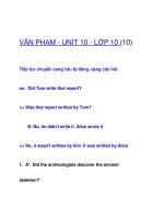VĂN PHẠM - UNIT 10 - LỚP 10 (10) ppsx