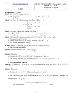 Đề ôn thi học kỳ 2 môn toán lớp 11 - Đề số 34 pdf