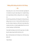 Những điều không nên khi trả lời Phỏng vấn pot