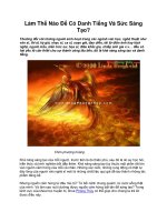 Làm Thế Nào Để Có Danh Tiếng Và Sức Sáng Tạo pps