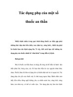 Tác dụng phụ của một số thuốc an thần potx