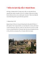 7 điểm du lịch hấp dẫn ở thành Rome pot