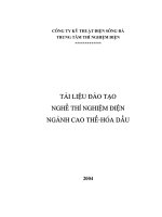 Tài liệu đào tạo nghề thí nghiệm điện ngành cao thế  hóa dầu