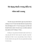 Sử dụng thuốc trong điều trị viêm mũi xoang potx