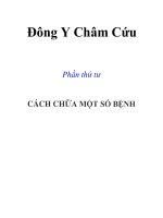 Đông Y Châm Cứu - CÁCH CHỮA MỘT SỐ BỆNH docx