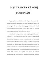 MẶT TRÁI CỦA KỸ NGHỆ DƯỢC PHẨM pps