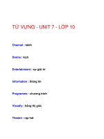 TỪ VỰNG - UNIT 7 - LỚP 10 pptx