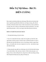 Điều Trị Nội Khoa - Bài 31: ĐIÊN CUỒNG doc