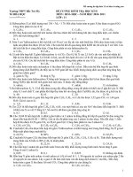 Đề cương kiểm tra hóa học kỳ 2 lớp 11 - trường THPT Bắc Trà My pot