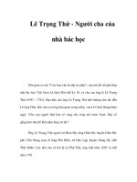 Lê Trọng Thứ - Người cha của nhà bác học pdf